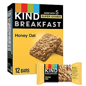 [S&S] $2.72: KIND Breakfast, Honey Oat, 1.76 OZ Packs (6 Count) @ Amazon
