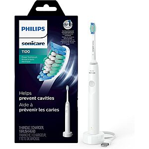 $19.96: PHILIPS Sonicare 1100 Rechargeable Electric Toothbrush (White Grey, HX3641/02) @ Amazon