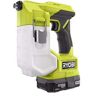 Ryobi One 18V Cordless Handheld Sprayer Kit with (1) 1.5 Ah Battery and Charger $35.60 FS if Amazon Prime