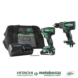 Hitachi 2-Tool 18-Volt Brushless Power Tool Combo Kit with Soft Case (Charger Included and 1-Battery Included )- Lowes YMMV $129 @30% of stores