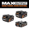 3-Pack RIDGID 18V Lithium-Ion MAX Battery Bundle: 6.0Ah + 4.0Ah + 2.0Ah $119 + Free Shipping