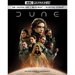 Dune (2021, 4K Ultra HD + Blu-ray + Digital) $15