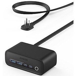$40.99 (Prime Members): Anker 525 Charging Station, 7-in-1 USB C Power Strip for iPhone 15/14, 5 ft Thin Cord and Flat Plug, 3 AC, 2 USB A, 2 USB C,65W Power Delivery