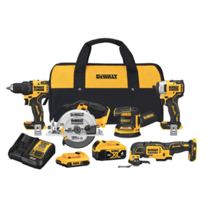 Dewalt 20-Volt MAX Lithium-Ion Cordless Combo Kit (5-Tool) with (1) 4.0Ah Battery, (1) 2.0Ah Battery, Charger and Bag $299 + tax, free store pickup