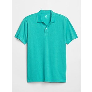 GAP Factory: Extra 15% Off Sale Styles: Men's Pique Polo Shirt $11.90 & More + Free S/H on $50+