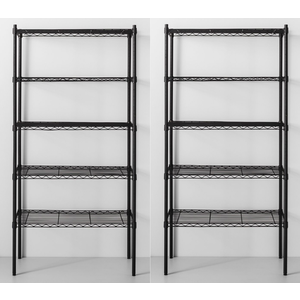 Made By Design 5-Tier Wire Shelf (black or silver) 2 for $60 + In-Store Pickup