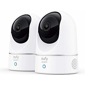 2-Pack eufy Security 2K Pan & Tilt Indoor Security Camera w/ Wi-Fi $75 + Free Shipping