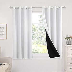 2-Pack Deconovo Double Layer Total Blackout Curtains (various): 52"x63" from $9.80 & More + Free Shipping