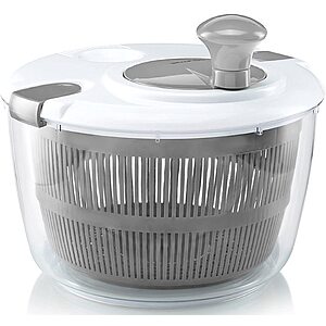 Gourmia: Salad Spinner For $18 – Manual Lettuce Dryer With Crank Handle & Locking Lid, BPA Free (5L) $17.67
