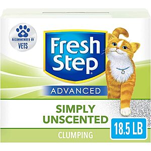 18.5-lb Fresh Step Advanced Simply Unscented Clumping Cat Litter $9.20