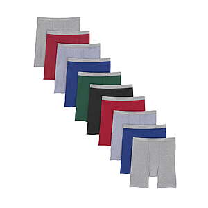 10-Pack Hanes Men's Tagless ComfortSoft Boxer Briefs (Assorted Colors) $20 + Free Store Pickup