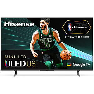 65" Hisense 65U8H 4K ULED Mini-LED Quantum Smart TV $799 + Free S/H