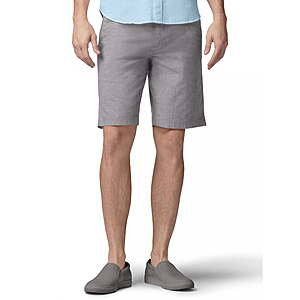 Lee Men's Extreme Motion Flat Front Short (Gray Chambray) $13.20