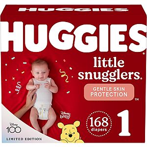 Huggies Little Snugglers Diapers (Size 1): 84-Count $18.70, 168-Count $34.05 w/ Subscribe & Save