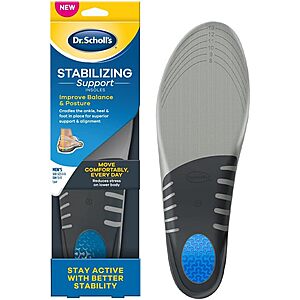 Dr. Scholl's Insoles: Men's Stabilizing Support Insoles (size 8-14) $7.50 & More w/ Subscribe & Save