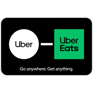 $100 Uber or Uber Eats eGift Card (Email Delivery) $90