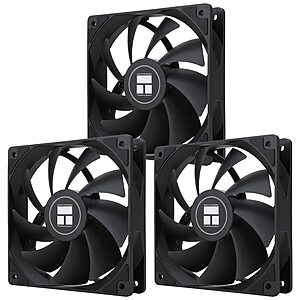 3-Pack Thermalright TL-C12C X3 120mm 1550RPM Computer Cooling Fans (Black) 2 for $21.40