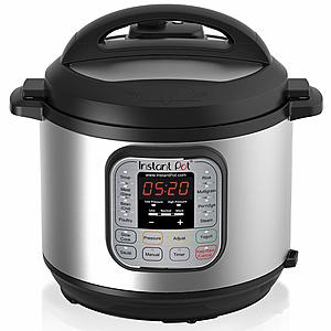 Instant Pot Duo 7-in-1 Programmable Pressure Cooker, 6 qt, Silver $44.19 (with tax)