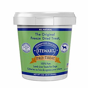 3oz Stewart Freeze Dried Dog Treats (Lamb Liver) $1.58 w/ S&S + Free Shipping