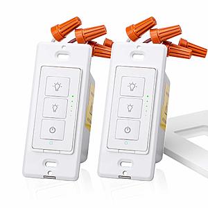 2-Pack Meross Smart Dimmer Switch w/ Voice Control and Timer $35 & More