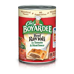 4-Pack 15oz. Chef Boyardee Beef Ravioli in Tomato/Meat Sauce $3.35
