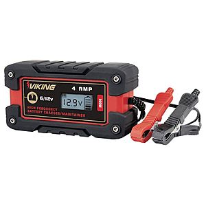VIKING 4A Fully Automatic Microprocessor Controlled Battery Charger/Maintainer $23 with coupon + shipping