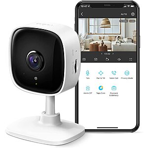 TP-Link Tapo 2K Indoor Security Camera w/ Motion Detection, 2-Way Audio Siren, Night Vision, Cloud &SD Card Storage (Up to 256 GB) 40% OFf code - $17.99