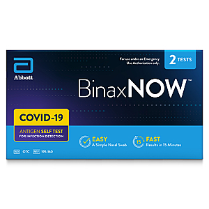 Binax Covid-19 Antigen Self-Test, Walmart, $14