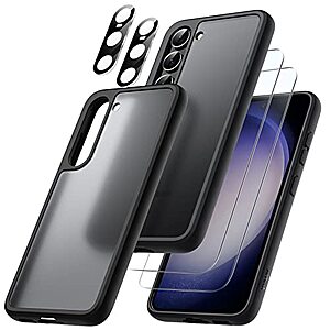 JETech Matte Black Case for Samsung S23 Ultra $5, S23 Plus or S23 $6.50