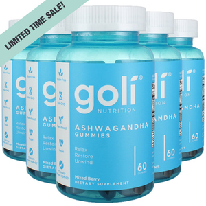 Goli Nutrition Ashwagandha Gummies, 60 Ct (5 pack) - Vitabox Freeshipping $51.51
