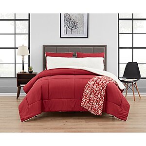 5-Piece Serta So Cozy Sherpa Reverse Comforter Set (Select Sizes / Colors) $19.90
