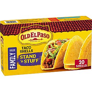 20-Count Old El Paso Stand 'N Stuff Taco Shells $2.90 w/ S&S + Free S&H w/ Prime or $25+