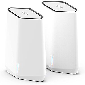 NETGEAR Orbi Pro WiFi 6 Tri-Band Mesh System (SXK50), Router with 1 Satellite Extender  AX5400 802.11 AX (up to 5.4Gbps) - $139.99