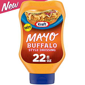w+ members - Kraft Mayo Buffalo Style Spicy Mayonnaise Dressing, 22 fl oz Bottle + $4.98 Walmart Rewards for $4.98
