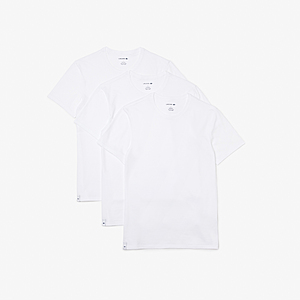 3-Pack Lacoste Slim Fit Cotton Jersey T-shirts White (All sizes) $12.59 + Free Shipping