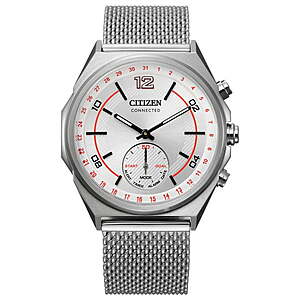 Men's Citizen Connected Silver Tone Mesh Bracelet Watch $77.30 + Free Shipping