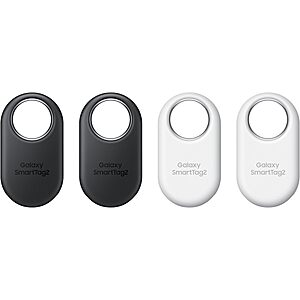 4-Pack SAMSUNG Galaxy SmartTag2 Bluetooth Tracker (Black + White) $80 + Free Shipping