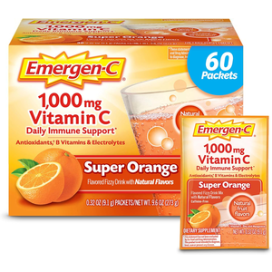 Amazon.com: Emergen-C 1000mg Vitamin C Powder - Super Orange Flavor 60 count $12.96
