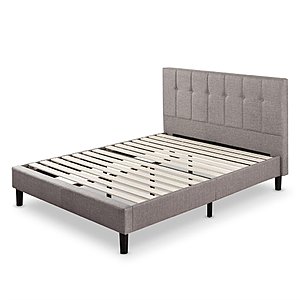Zinus Upholstered Vertical Detailed Platform Bed (Full)  $170.40 + Free Shipping