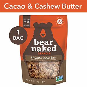 Select Bear Naked Granola B1G1 50% Off: 11oz Cacao & Cashew Butter Granola 2 for $5.30 w/ S&S + Free S&H