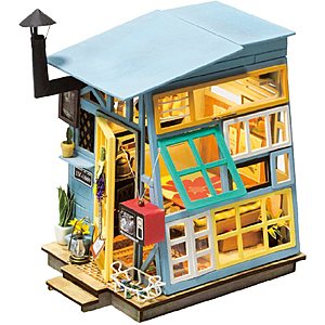 ROBOTIME Wooden Hut Miniature Doll House Kit $15.60 + Free Shipping
