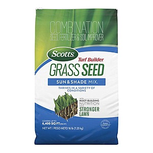 Home Depot: Scotts Turf-Builder 16-lbs Grass Seed - Sun & Shade Mix (or) Tall Fescue Mix w/ Fertilizer and Soil Improver, $49.22 YMMV on Availability