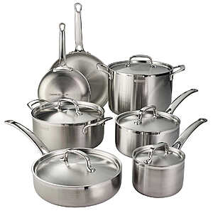 Costco Labor Day Savings: Tramontina 12-piece Tri-Ply Clad Stainless Steel Cookware Set - $149.99