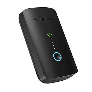 RAVPower FileHub Plus, Wireless Travel Router, Battery Pack, File Hub $30 @ Amazon AC