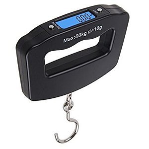 50% OFF - 50kg/10g Portable LCD Digital Fish Hanging Luggage Weight Electronic Scale [Hook] - $5.49 $5.59