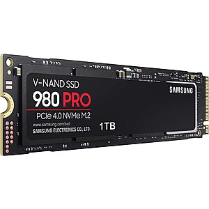 Limited-time deal: SAMSUNG 980 PRO SSD 1TB PCIe 4.0 NVMe Gen 4 Gaming M.2 Internal Solid State Drive Memory Card + 2mo Adobe CC Photography, Maximum Speed, Thermal Contro - $66.49