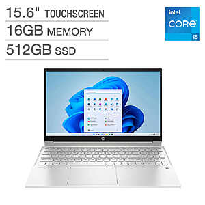 HP Pavilion 15.6" Touchscreen Laptop - 13th Gen Intel Core i5-1335U - 1080p - Windows 11 - $499.99 at Costco