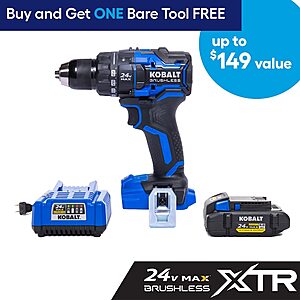 Kobalt XTR Drill and battery with free gift XTR 7inch Circular saw $129 at Lowes