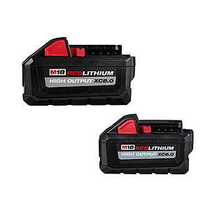 Milwaukee M18 2 Pack 8.0ah/6.0ah HIGH OUTPUT Batteries $159 +tax/shipping at Acme Tools