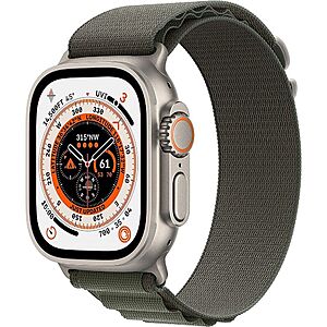 Apple Watch Series Ultra (GPS + LTE) 49MM Titanium Case Green Alpine Loop Medium - EXCELLENT REFURBISHED $440 at A4C via eBay